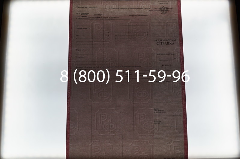 Купить Академическая справка образца 1996-2009 год для колледжа в Красноярске
